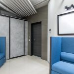 Натяжные потолки с декоративной отделкой для зала в Новосибирске